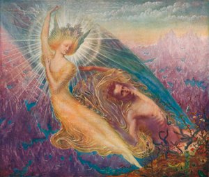 El Ángel de los Esplendores, c. 1894, 1911 de Jean Delville