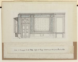 Diseño para decoraciones de paredes para el Salon de Compagnie de Jean Desmosthene (attr. to) Dugourc