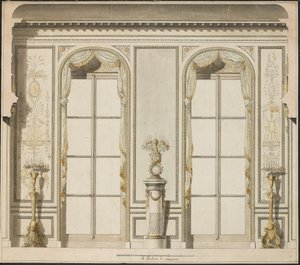 Proyecto arquitectónico para la Gran Galería del Hotel de Madame de Mazarin en París de Jean Desmosthene Dugourc