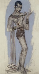Josephine Baker - Maqueta para un importante panel de laca de Jean Dunand