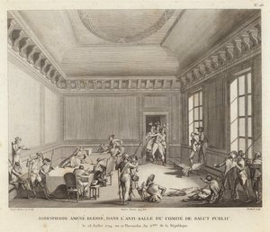 Maximilien de Robespierre lidera un asalto de Jean Duplessi Bertaux