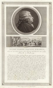 Retrato de Honoré Gabriel Riqueti, conde de Mirabeau de Jean Duplessi Bertaux
