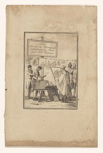 Puesto de un comerciante de impresos
Suite des cris des marchands ambulants de Paris (título de la serie en el objeto) de Jean Duplessis Bertaux