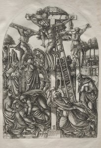 Cristo en la cruz entre los dos ladrones, antes de 1561