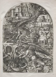 El Apocalipsis: Satanás atado por mil años, 1546-1555 de Jean Duvet