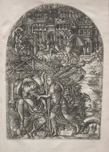 El Apocalipsis: El Ángel Muestra a San Juan la Nueva Jerusalén, 1546-1556 de Jean Duvet
