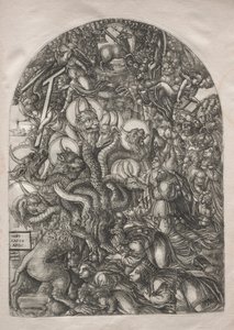 El Apocalipsis: La bestia con siete cabezas y diez cuernos de Jean Duvet