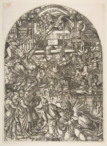 La medición del templo, del Apocalipsis de Jean Duvet