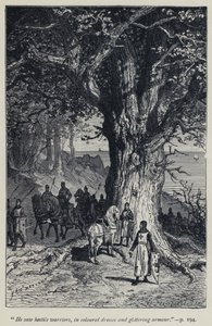 Vio guerreros hostiles, con vestidos de colores y armaduras brillantes de Jean Edouard Dargent