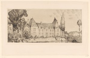 Vista de un castillo junto al agua
Vista del castillo de Villaines de Jean Emile Laboureur (signed by artist)