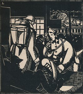 Les Soldats À La Gare, 1919 de Jean Emile Laboureur
