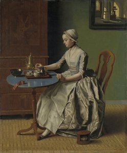 Una chica holandesa en el desayuno, c.1756