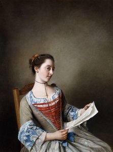 La Bella Liseus: Retrato de la Señorita Susanna Lewis, sentada, con el traje de una campesina de Lyon