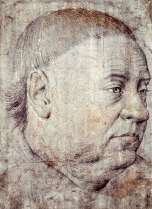 Dibujo para el retrato de Guillaume Jouvenel des Ursins, canciller de Carlos VII, de Jean Fouquet (hacia 1415-circa 1481) de Jean Fouquet
