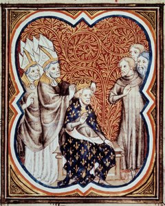 El cuerno del rey Luis VI llamado el Gordo (1081-1137) Miniatura tomada de “Las grandes crónicas de Francia” por Jean Fouquet (1420-1481) Siglo XV. París, B.N. de Jean Fouquet