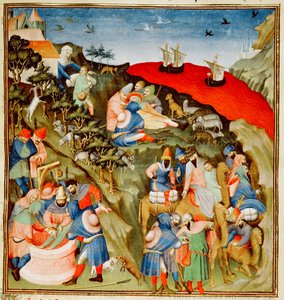 Ms Fr.247 f.25 La historia de José, ilustración, de 