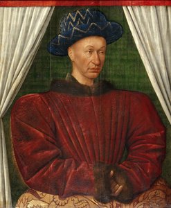 Retrato del Rey Carlos VII de Francia, 1445-1450 de Jean Fouquet