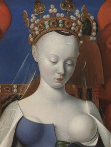Virgen con el Niño rodeada de querubines y serafines, detalle de Jean Fouquet