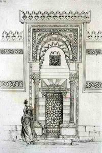 Entrada al Convento de Derviches, en El Cairo, de 