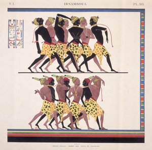 Interpretación de los frescos en Ibsambul que representan esclavos nubios, de Monuments de l