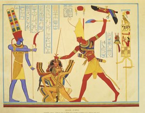 Reproducción de los frescos del templo de Abu Simbel por J. F. Champollion de Jean Francois Champollion