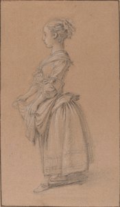 Una niña con vestido campesino de Jean Francois Clermont