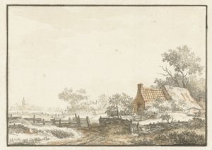 paisaje con granja de Jean François Delcourt