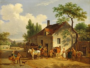 Vista de un pueblo, 1839 de Jean Francois Demay