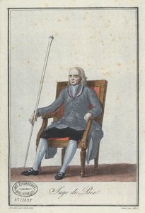 Juez de Paz, grabado por Alix, de un libro sobre trajes del Directorio Francés de Jean Francois Garneray