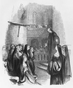 Abelardo predicando en Paracleto, ilustración de 
