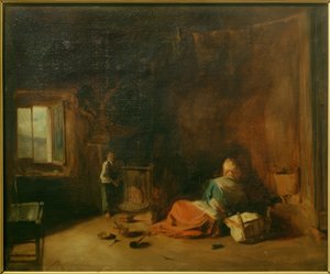 Interior campesino de Jean Francois Gigoux