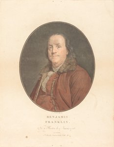 Benjamin Franklin, 1789 de Jean Francois Janinet, Joseph Siffred Duplessis