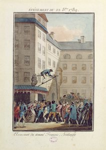Eventos del 22 de octubre de 1789: Ahorcamiento de un hombre llamado François, un panadero