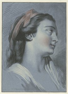 Cabeza de una mujer joven Camiseta de mujer de Jean Francois Janinet