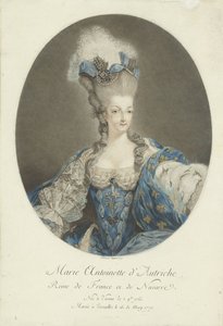 Retrato de María Antonieta María Antonieta de Austria, Reina de Francia y Navarra (título sobre el objeto) de Jean Francois Janinet