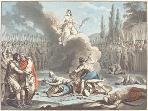 El combate de los Horacios y los Curiacios, 1783 de Jean Francois Janinet