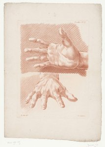 Dos manos Composiciones con partes del cuerpo humano (título de la serie) IIIe Cahier de Principes de Dessins d