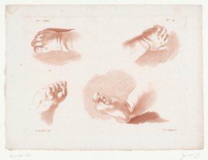 Las manos y los pies de dos niños. Composiciones con partes del cuerpo humano (título de serie) Xe Cahier de principies du dessin d