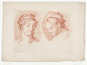 dos cabezas de mujer Composiciones con partes del cuerpo humano (título de la serie) IXe Cahier de Principes du Design d
