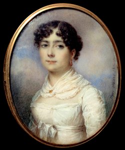 Retrato de la aventura inglesa Sophie Dawes, baronesa de Feucheres de Jean Francois Marie Huet Villiers