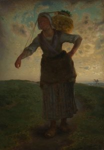 Una lechera normanda en Greville de Jean Francois Millet
