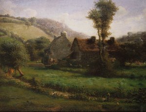 Cabaña en un Paisaje, c.1871 de Jean Francois Millet