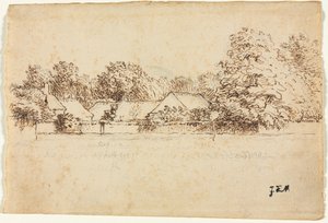 Cabañas, 1870-1871 de Jean Francois Millet