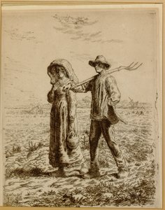 Yendo al trabajo, 1863 de Jean Francois Millet