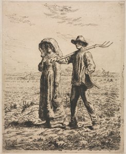 Yendo al trabajo de Jean Francois Millet