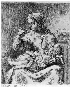 La Bouillie de Jean Francois Millet