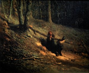Campesinas con leña Les Charbonnieres, c1852