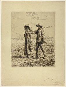 Campesinos yendo a trabajar de Jean Francois Millet