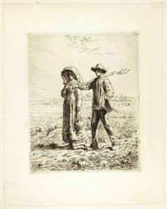 Campesinos yendo a Trabajar de Jean Francois Millet