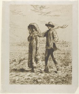 Campesinos yendo a trabajar de Jean Francois Millet